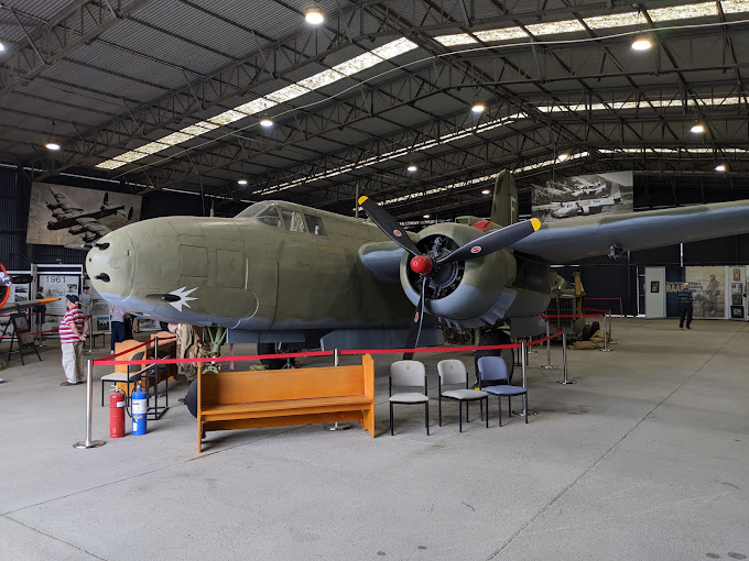 Vintage military aircraft on display at RAAF Amberley Aviation Heritage Centre