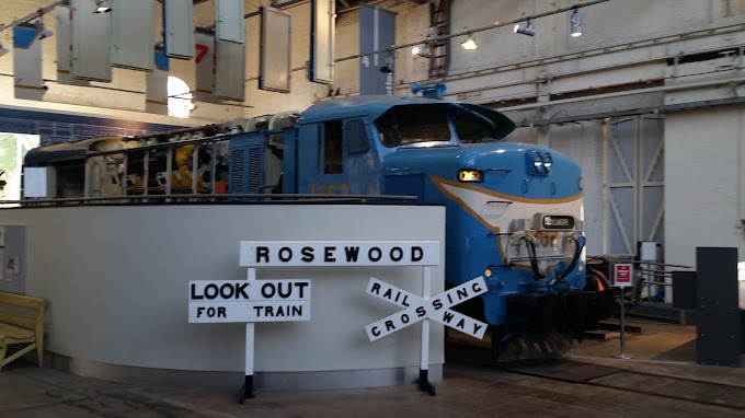 Rosewood locomotive on display at The Workshops Rail Museum